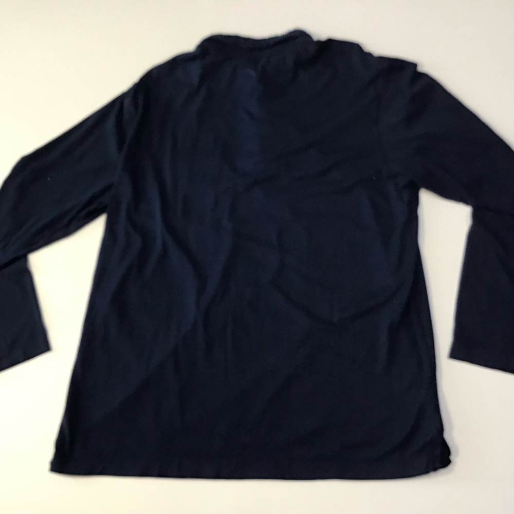Tommy Bahama Shirt Mens Sz XL Navy Solid Polo Long Sleeve Pima Cotton Blend - Picture 13 of 16